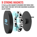 Dual Threaded Bar Mount Arm Kit With Magic Arm & Round Magnetic MagSafe Holder