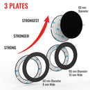 Extra Strength Round Ring Plates for MagSafe iPhone Smartphones and Magnetic Smartphone Holders