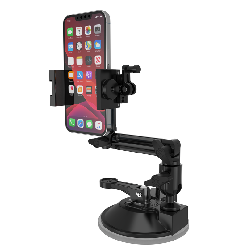 Suction Cup Pad Mount Kit with Aluminum Alloy Smartphone Holder