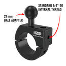 1.5" Dual Threaded Bar Clamp Mount CNC Machined Aluminum Alloy