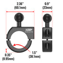 1.5" Dual Threaded Bar Clamp Mount CNC Machined Aluminum Alloy