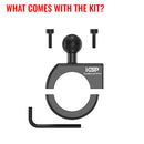 1.5" Dual Threaded Bar Clamp Mount CNC Machined Aluminum Alloy