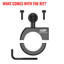 1.5" Dual Threaded 38mm Bar Mount for Roll Cage with Magic Arm