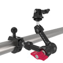 1.5" Dual Threaded 38mm Bar Mount for Roll Cage with Magic Arm