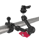 1.5" Dual Threaded 38mm Bar Mount for Roll Cage with Magic Arm