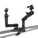 1.75" Dual Threaded Bar Clamp Mount CNC Machined Aluminum Alloy with Dual 8.5" Arm Sets