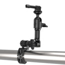 1.75" Dual Threaded Bar Clamp Mount CNC Machined Aluminum Alloy with Dual 8.5" Arm Sets