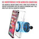 Round Magnetic MagSafe Holder With 21mm CNC Ball Adapter