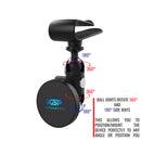 Magnetic 4" Mini Short arm Sun Visor mount for Smartphones and GoPro cameras