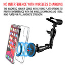 Magnetic 8.46" long arm Sun Visor mount for Smartphones and GoPro cameras