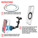 Magnetic 8.46" long arm Sun Visor mount for Smartphones and GoPro cameras