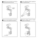 Magnetic 8.46" long arm Sun Visor mount for Smartphones and GoPro cameras