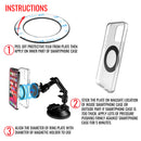 iGoSmart-Pro Suction Cup Pad Mount with 9.5" Arm and Magnetic MagSafe Smartphone Holder