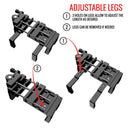 Dual Threaded Rectangular Bar Arm Mount With Magic Arm and Aluminum Alloy Smartphone Holder