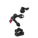Dual Threaded Rectangular Bar Arm Mount With Magic Arm and Aluminum Alloy Smartphone Holder