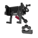 Dual Threaded Rectangular Bar Arm Mount With Magic Arm and Aluminum Alloy Smartphone Holder