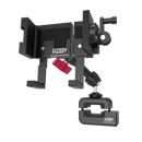 Dual Threaded Rectangular Bar Arm Mount With Magic Arm and Aluminum Alloy Smartphone Holder