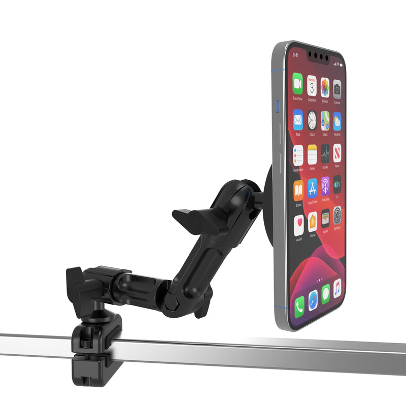 Dual Threaded Long Arm Rectangular Bar Arm Mount With MagSafe Magnetic Holder