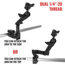 Dual Threaded Long Arm Rectangular Bar Arm Mount With MagSafe Magnetic Holder