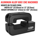 Dual Threaded Rectangular Bar Arm Mount With Magic Arm and Aluminum Alloy Smartphone Holder